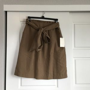 Khaki Paper bag skirt